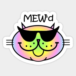 MEW'd - Pastel Rainow Sticker